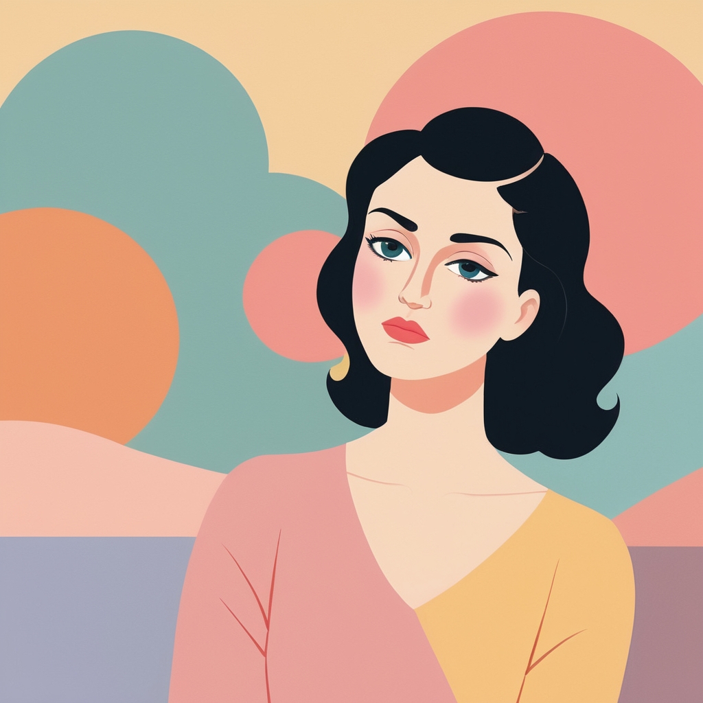 A woman artist looking pensive, symbolizing how emotions are physical memories.