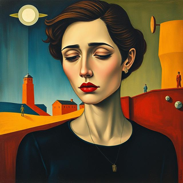 A painting of a sad woman, depicting the idea that art can help people with their health and emotionally