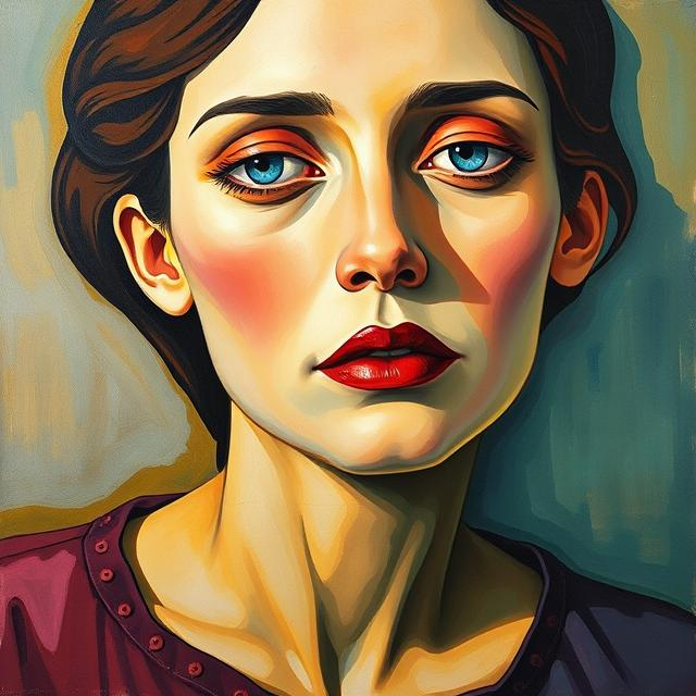 A painting of an emotional woman artist that suggests the idea of Setting Healthy Boundaries for Mental Health for Artisits