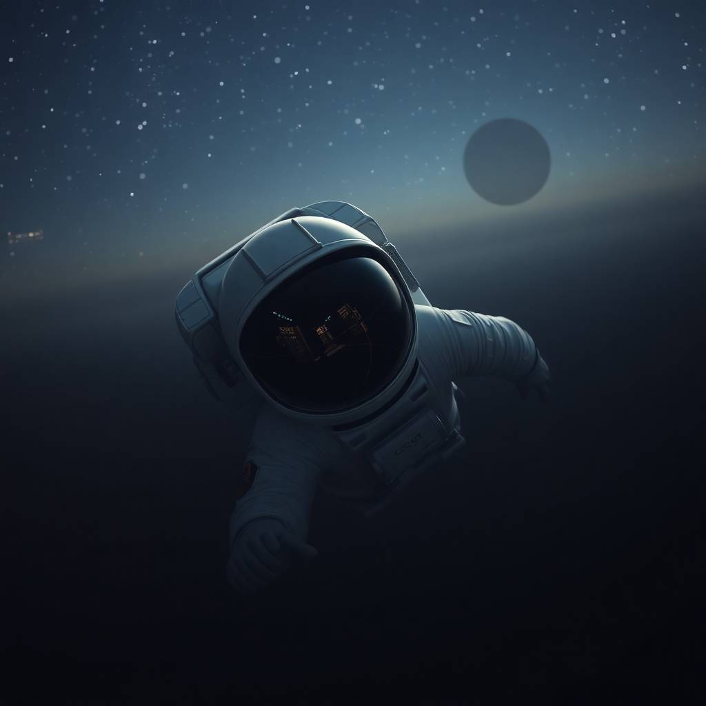 An astronaut wearing a space suit, representing the idea of how an artist should Make Art Like It’s a Bodily Function.