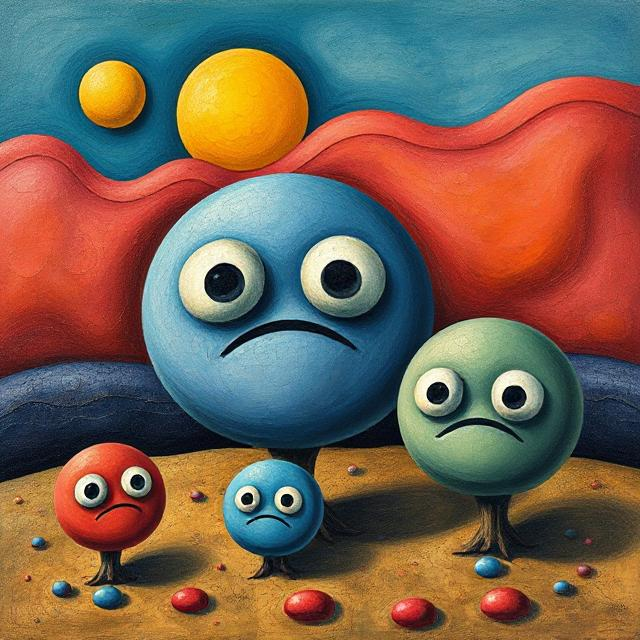 Small distraught but humorous looking beings representing the instruction of How to Start Transforming Emotions (Without Losing Your Mind)