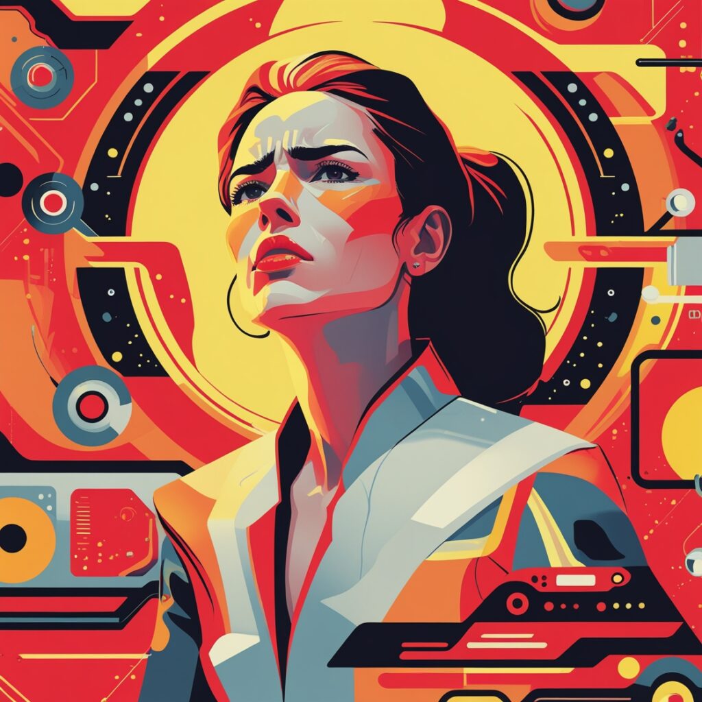 a woman looking up with a bright background, embracing her discomfort