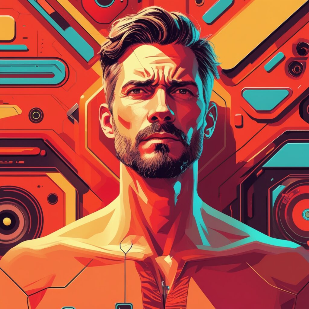 a man with a beard and mustache reflecting the idea of learning to use discomfort as a catalyst for the creative process