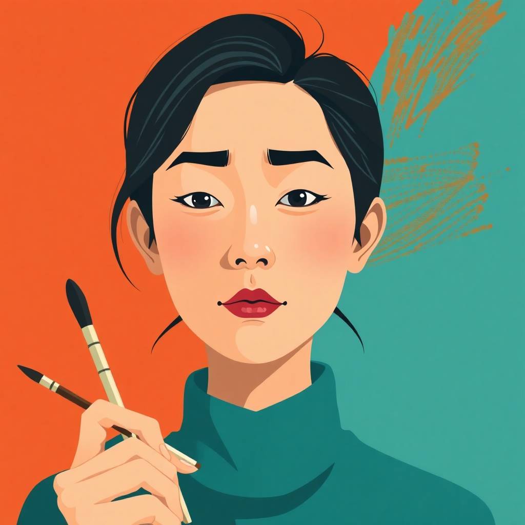 A confident artist who knows that art isn't about talent, but about commitment and perseverance