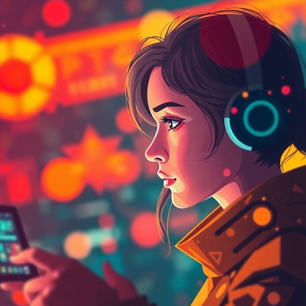 A young woman spending too much time starring at a digital screen, symbolizing Digital a person with digital burnout